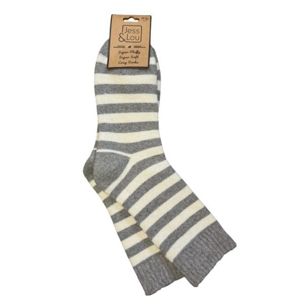 Cosy socks Grey stripe